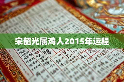 宋韶光属鸡人2015年运程