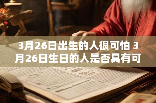 3月26日出生的人很可怕 3月26日生日的人是否具有可怕的特质