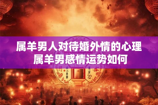 属羊男人对待婚外情的心理 属羊男感情运势如何