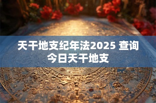 天干地支纪年法2025 查询今日天干地支