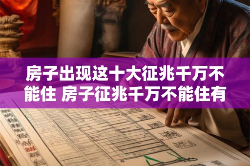 房子出现这十大征兆千万不能住 房子征兆千万不能住有哪十项提示