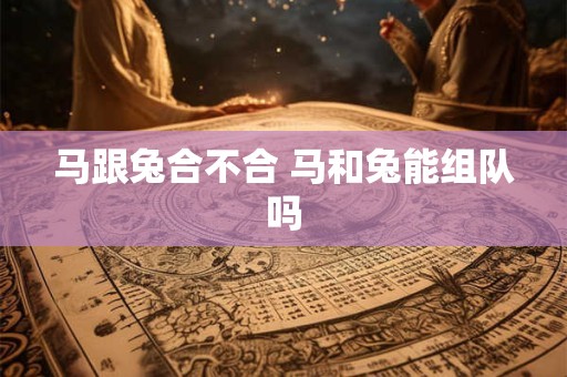 马跟兔合不合 马和兔能组队吗