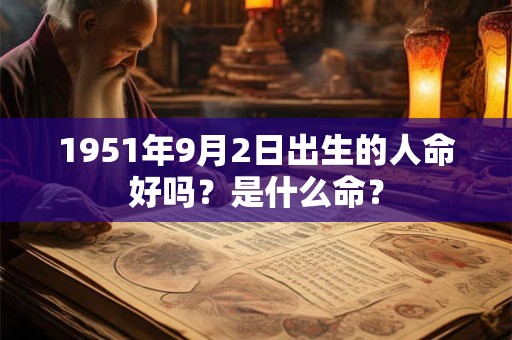 1951年9月2日出生的人命好吗？是什么命？