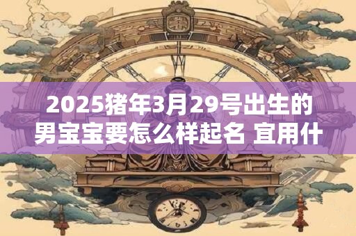 2025猪年3月29号出生的男宝宝要怎么样起名 宜用什么字