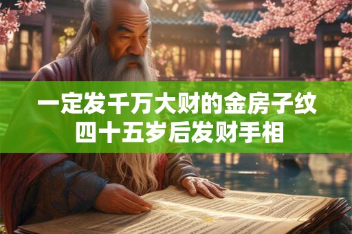 一定发千万大财的金房子纹 四十五岁后发财手相