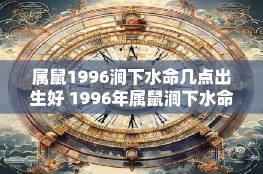 属鼠1996涧下水命几点出生好 1996年属鼠涧下水命何时出生最佳