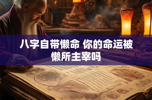 八字自带懒命 你的命运被懒所主宰吗