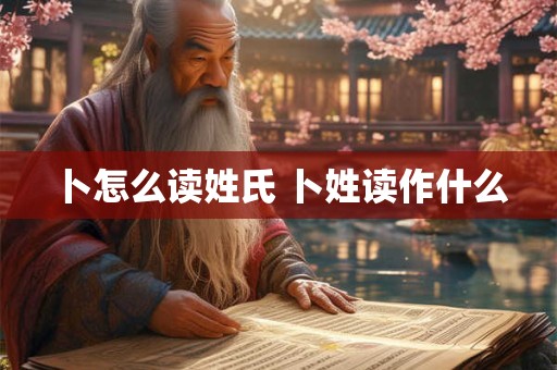 卜怎么读姓氏 卜姓读作什么