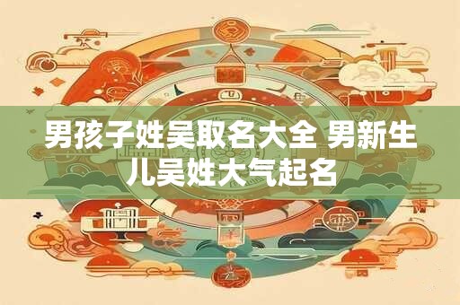 男孩子姓吴取名大全 男新生儿吴姓大气起名