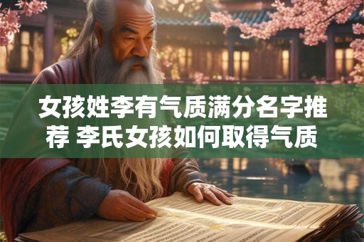 女孩姓李有气质满分名字推荐 李氏女孩如何取得气质满分的名字