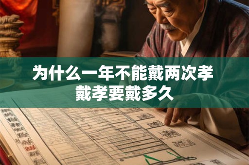 为什么一年不能戴两次孝 戴孝要戴多久