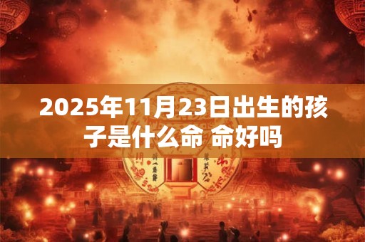 2025年11月23日出生的孩子是什么命 命好吗
