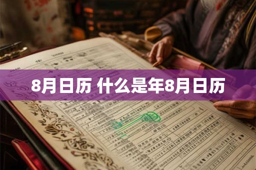 8月日历 什么是年8月日历