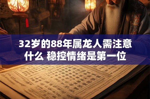 32岁的88年属龙人需注意什么 稳控情绪是第一位