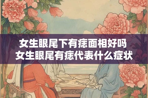 女生眼尾下有痣面相好吗 女生眼尾有痣代表什么症状