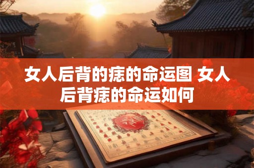 女人后背的痣的命运图 女人后背痣的命运如何