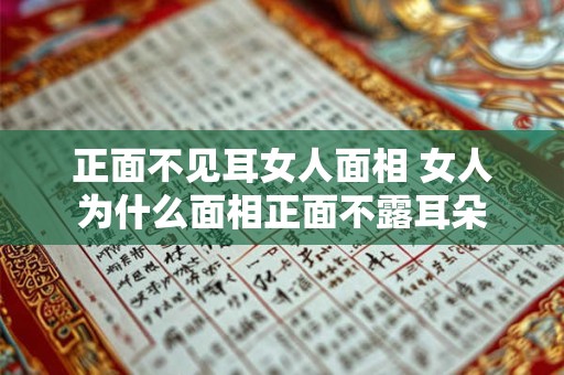 正面不见耳女人面相 女人为什么面相正面不露耳朵