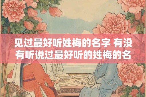 见过最好听姓梅的名字 有没有听说过最好听的姓梅的名字