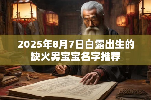 2025年8月7日白露出生的缺火男宝宝名字推荐