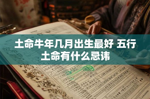 土命牛年几月出生最好 五行土命有什么忌讳