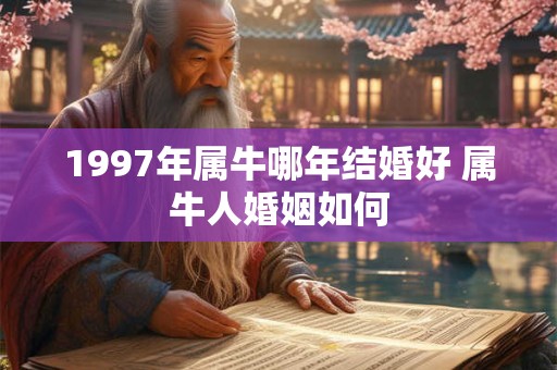 1997年属牛哪年结婚好 属牛人婚姻如何 1997年属牛哪年结婚好 属牛人婚姻如何
