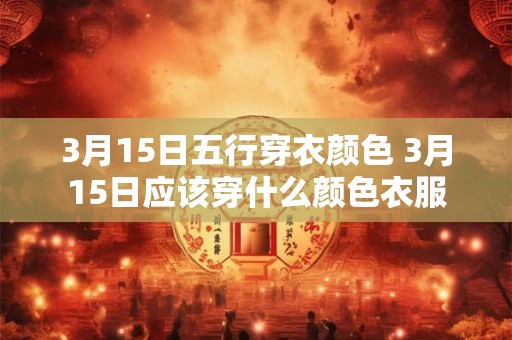 3月15日五行穿衣颜色 3月15日应该穿什么颜色衣服