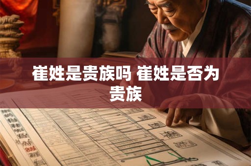 崔姓是贵族吗 崔姓是否为贵族