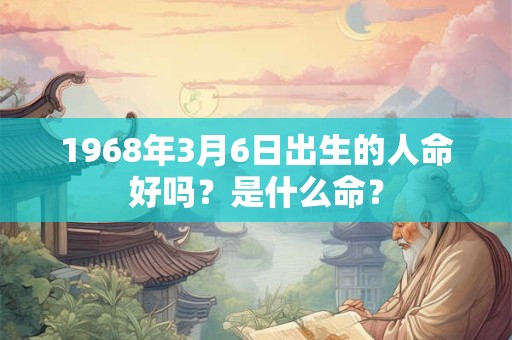 1968年3月6日出生的人命好吗？是什么命？