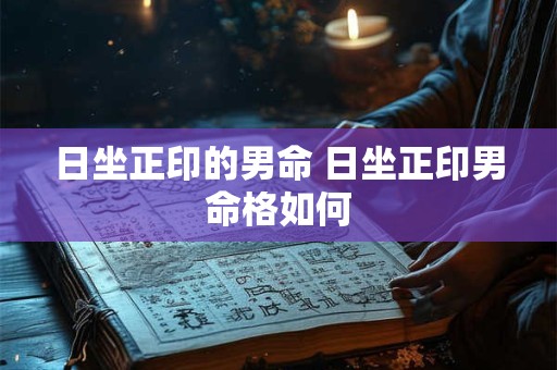 日坐正印的男命 日坐正印男命格如何