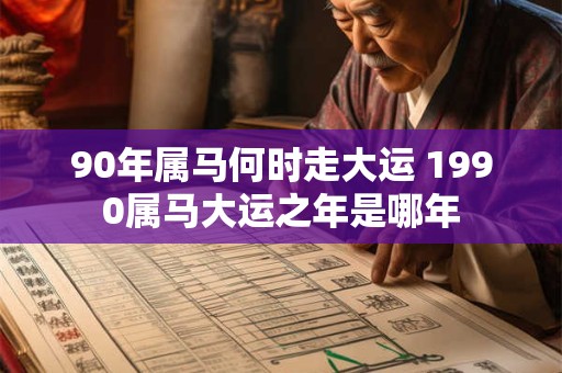 90年属马何时走大运 1990属马大运之年是哪年