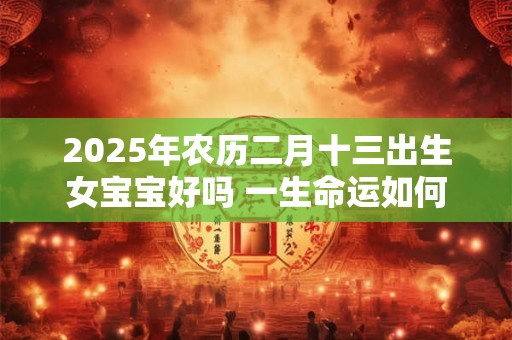 2025年农历二月十三出生女宝宝好吗 一生命运如何