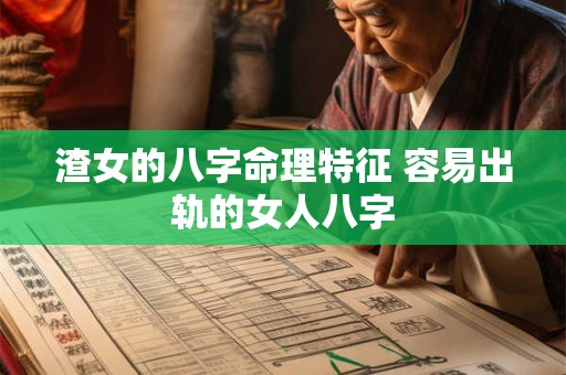 渣女的八字命理特征 容易出轨的女人八字