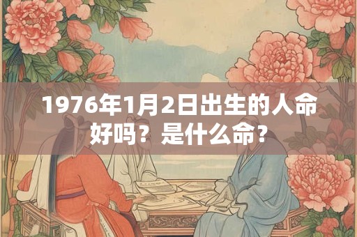 1976年1月2日出生的人命好吗？是什么命？