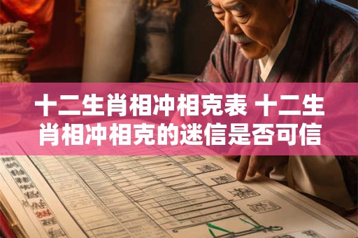 十二生肖相冲相克表 十二生肖相冲相克的迷信是否可信
