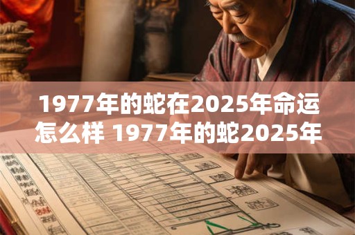 1977年的蛇在2025年命运怎么样 1977年的蛇2025年运势如何