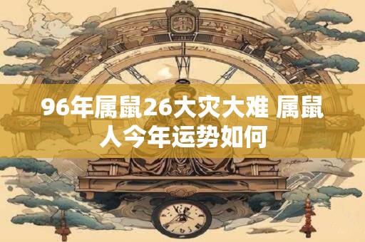 96年属鼠26大灾大难 属鼠人今年运势如何