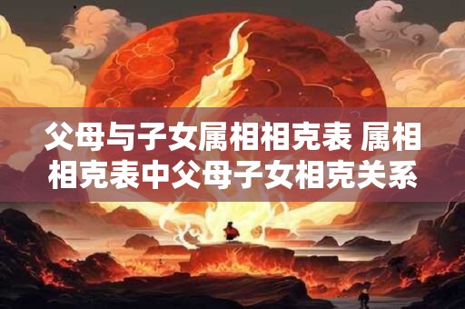 父母与子女属相相克表 属相相克表中父母子女相克关系如何