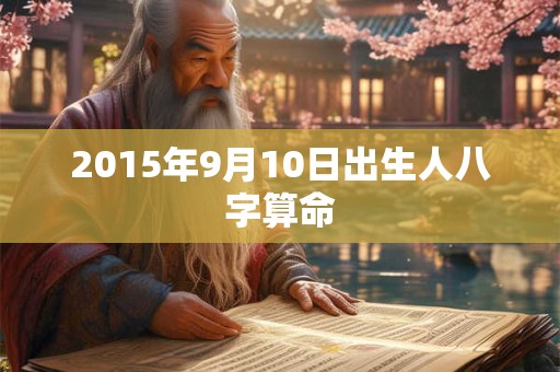 2015年9月10日出生人八字算命