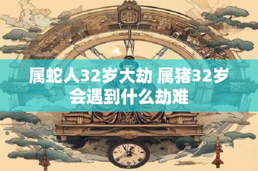 属蛇人32岁大劫 属猪32岁会遇到什么劫难 属蛇人32岁大劫 属猪32岁会遇到什么劫难