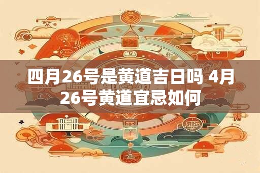 四月26号是黄道吉日吗 4月26号黄道宜忌如何