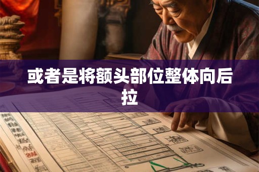 或者是将额头部位整体向后拉