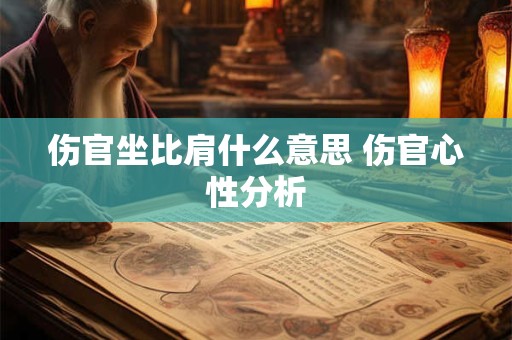 伤官坐比肩什么意思 伤官心性分析