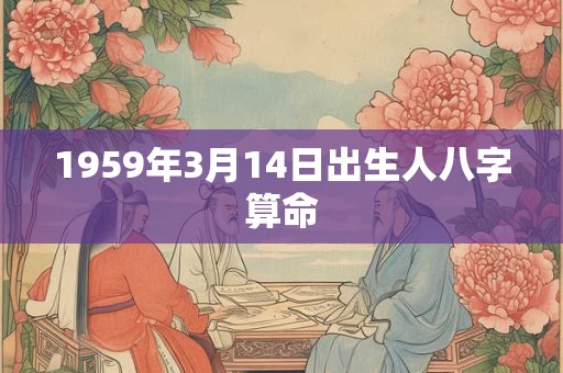 1959年3月14日出生人八字算命