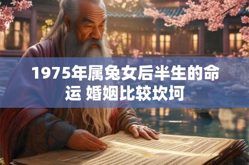 1975年属兔女后半生的命运 婚姻比较坎坷