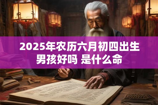 2025年农历六月初四出生男孩好吗 是什么命