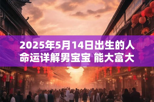 2025年5月14日出生的人命运详解男宝宝 能大富大贵吗