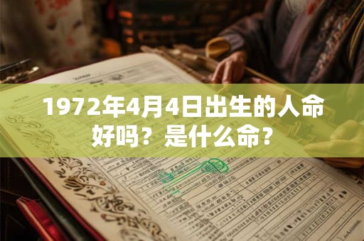 1972年4月4日出生的人命好吗？是什么命？