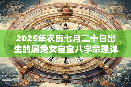 2025年农历七月二十日出生的属兔女宝宝八字命理详解