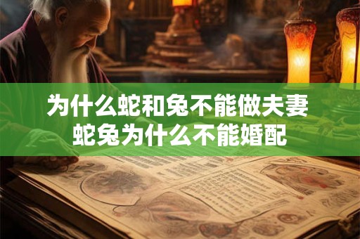 为什么蛇和兔不能做夫妻 蛇兔为什么不能婚配