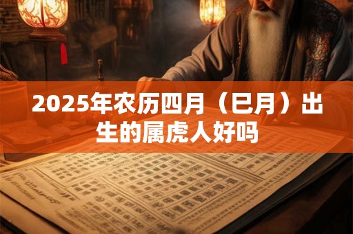 2025年农历四月（巳月）出生的属虎人好吗
